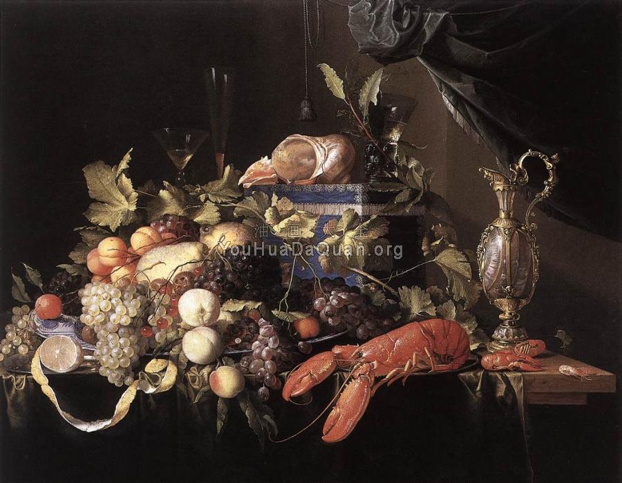 Still-Life with Fruit and Lobster - 让·达维德兹·德·希姆